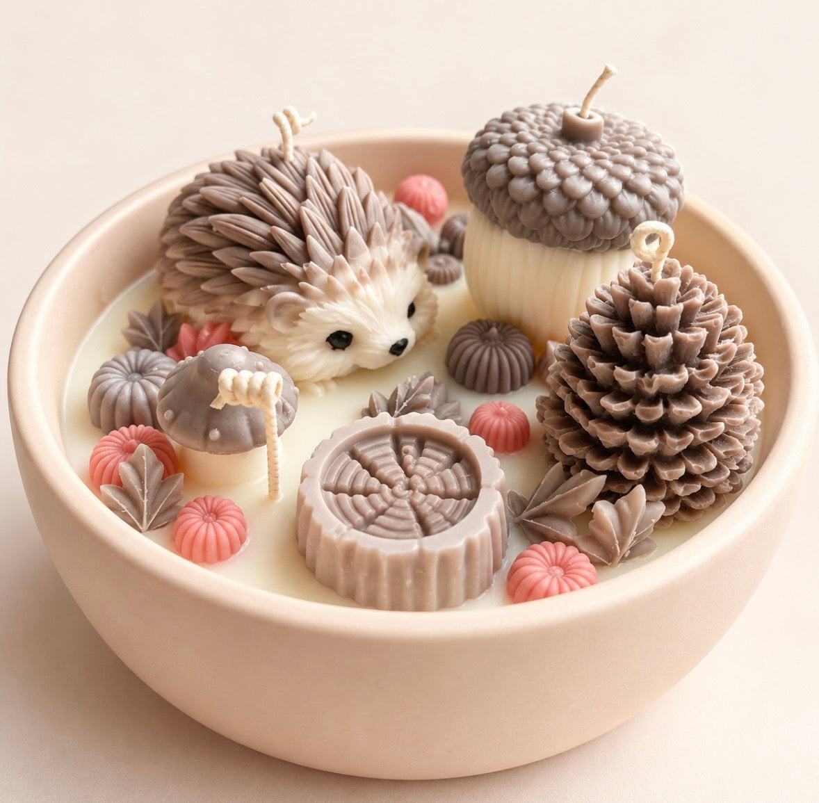 Luxe herfst geurkaars in Jesmonite schaal – Chai Latte
