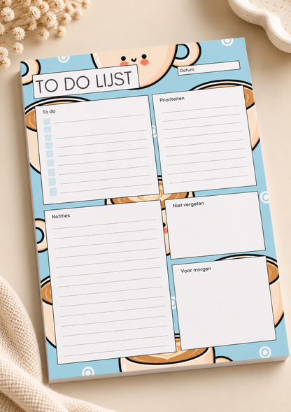 Coffeelovers notitieblok of to do list