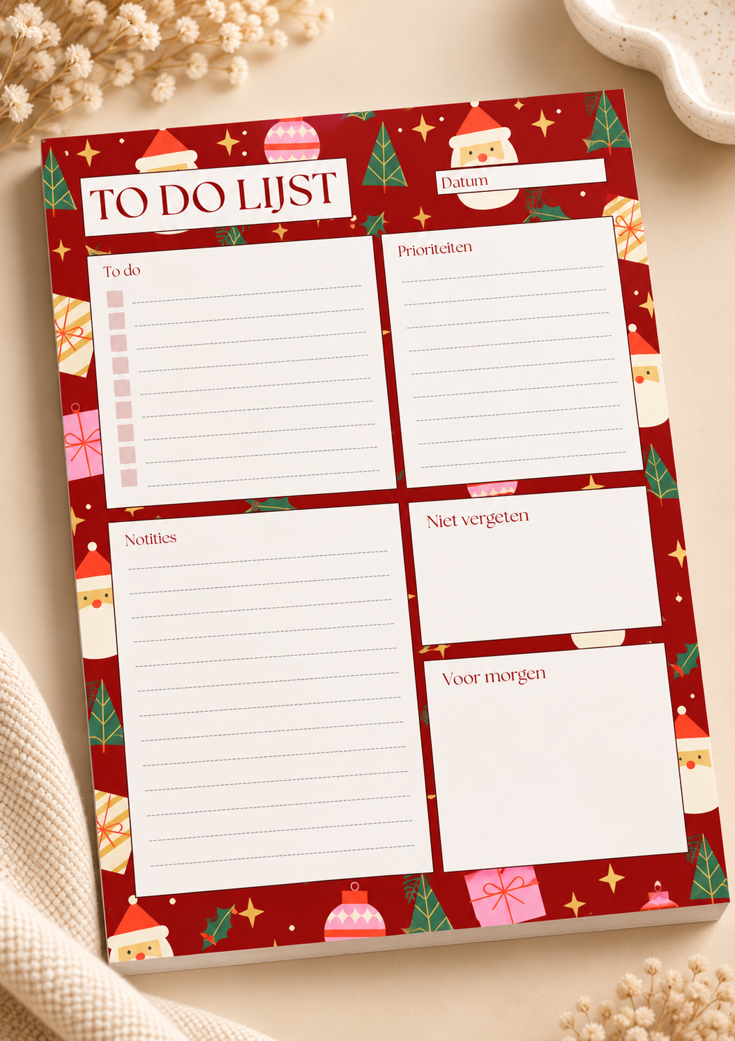 Kerstplanner en notitieblok – Feestelijk plannen tijdens de gezelligste tijd van het jaar